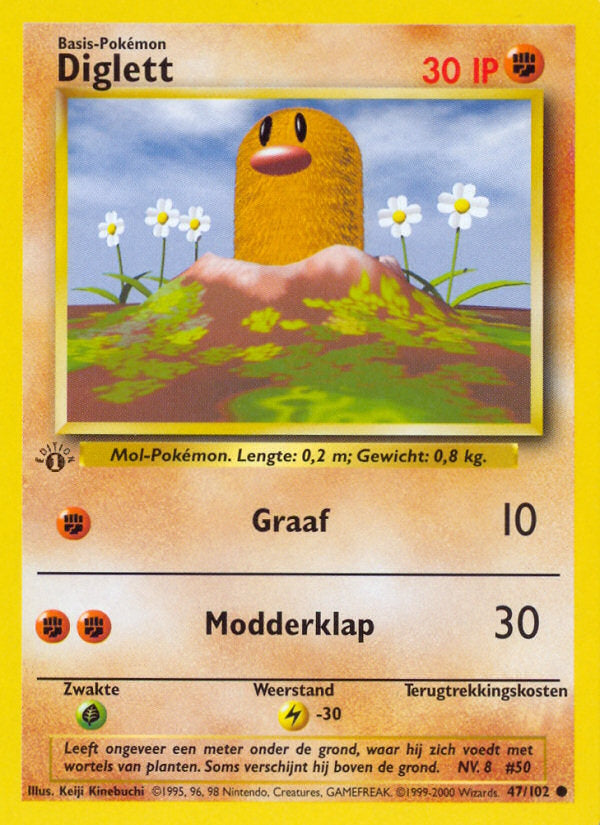 Diglett (NL) 47/102 - Base Set (1st Edition) - Normal
