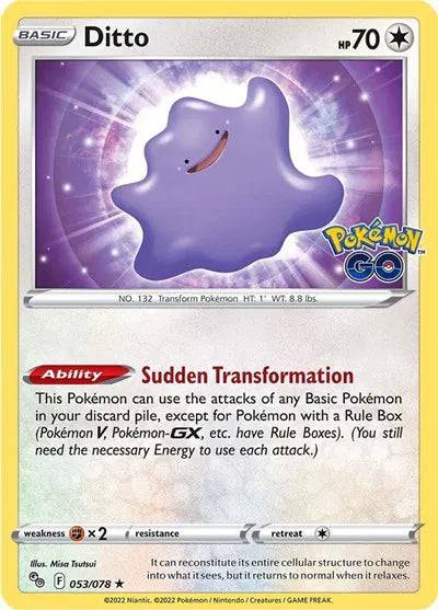 Ditto 053/078 - Pokemon Go - Holofoil