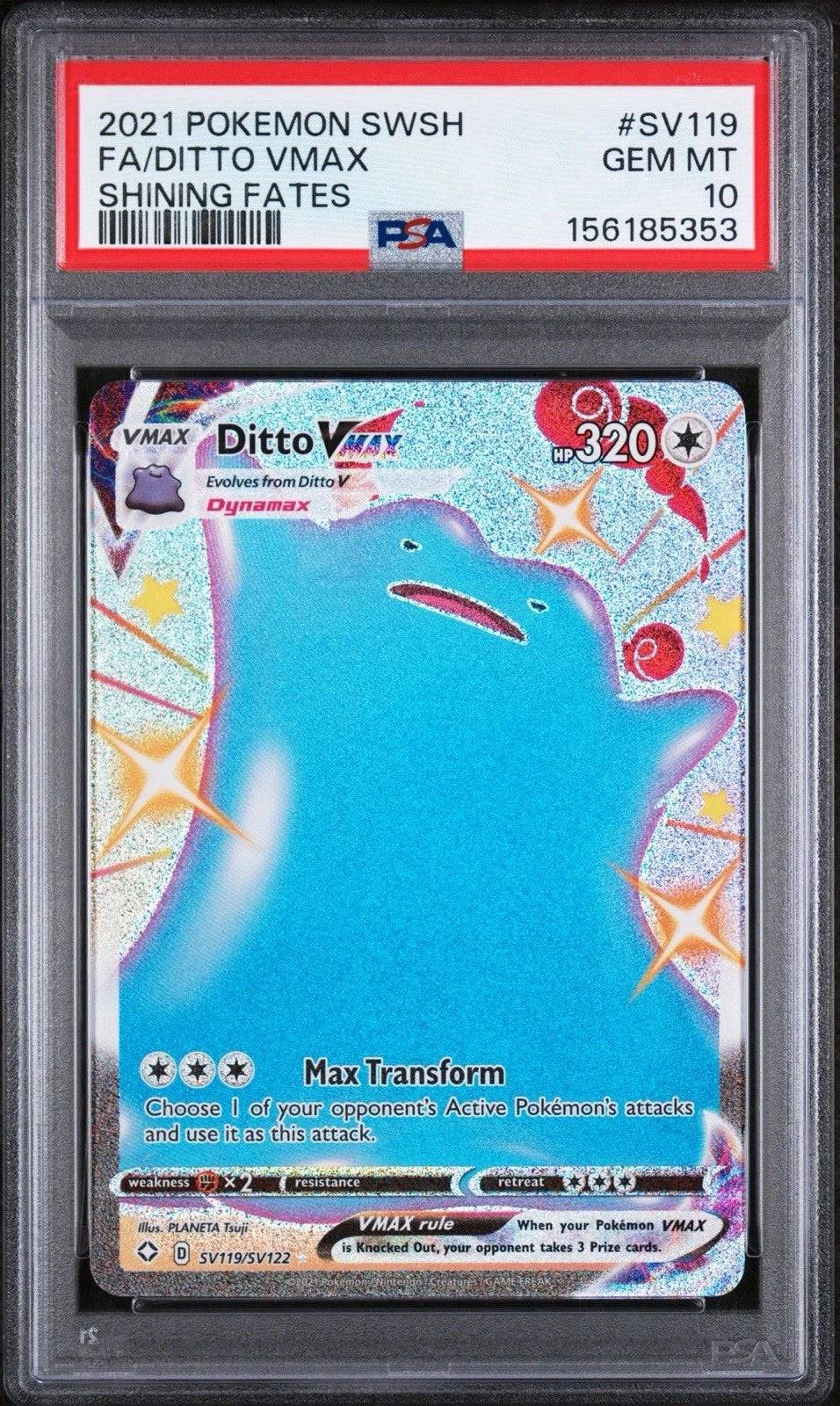Ditto VMAX (PSA 10) SV119/SV122- Shining Fates: Shiny Vault - Holofoil
