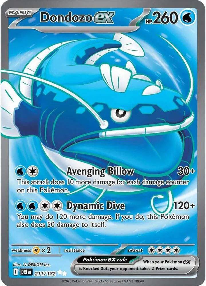 Dondozo ex 211/182 - Destined Rivals - Holofoil