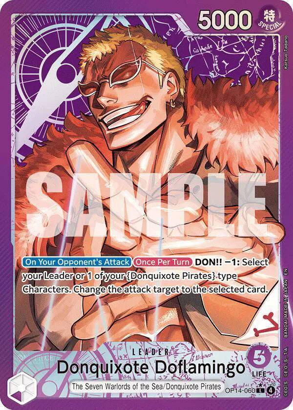 Donquixote Doflamingo (Parallel) OP14-060 - The Azure Sea's Seven - Foil