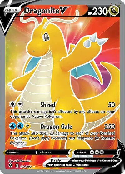 Dragonite V 191/203 - Evolving Skies - Holofoil