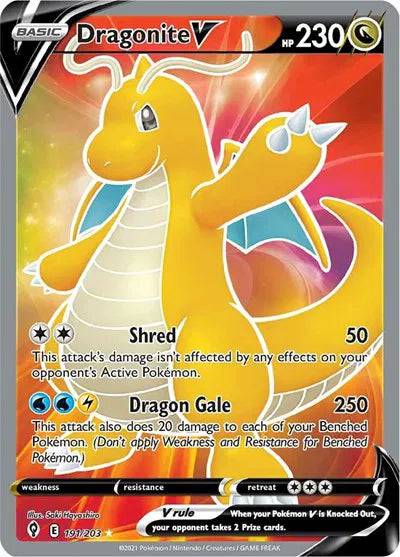 Dragonite V 191/203 - Evolving Skies - Holofoil