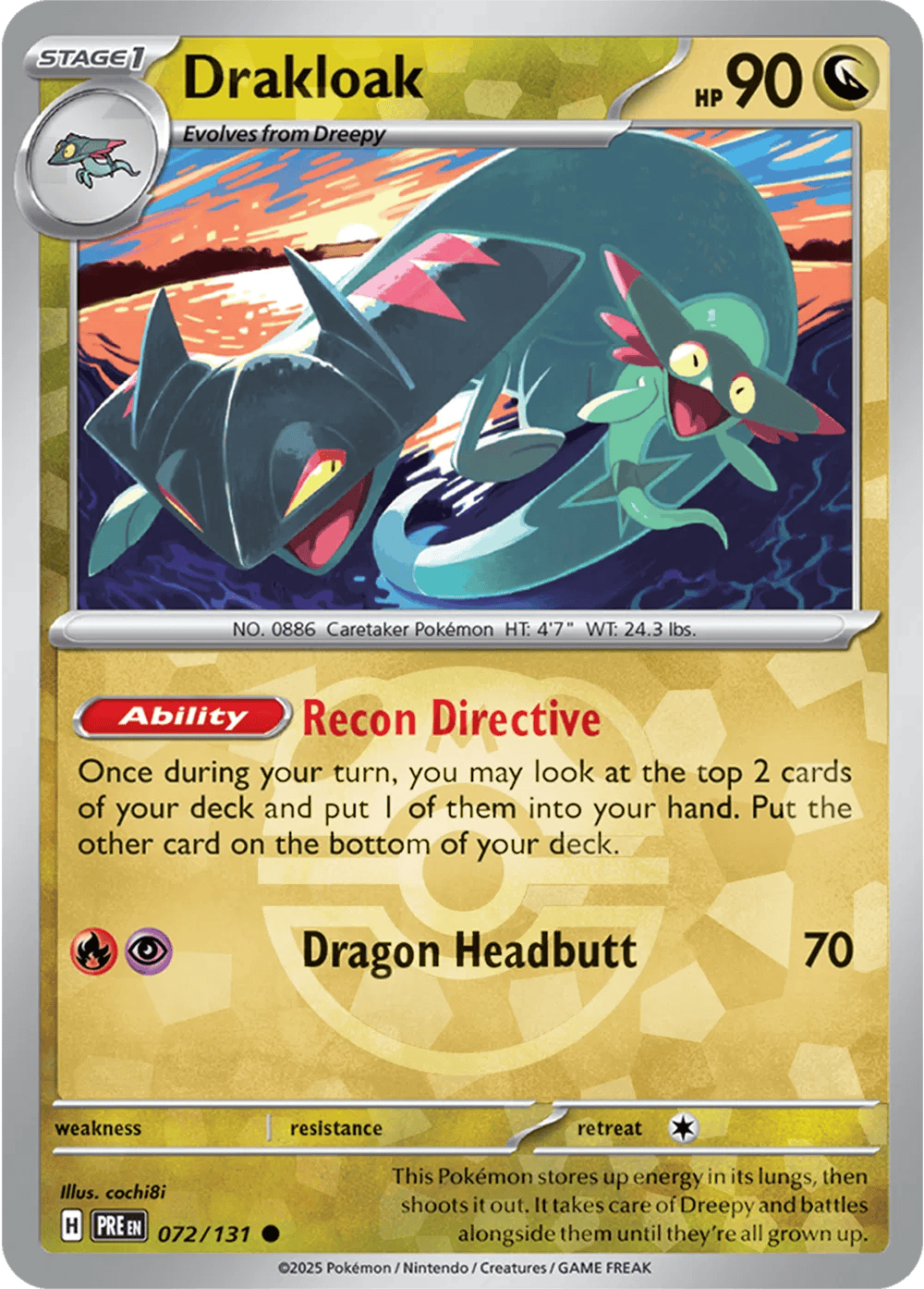 Drakloak 072/131 - Prismatic Evolutions - Master Ball Pattern