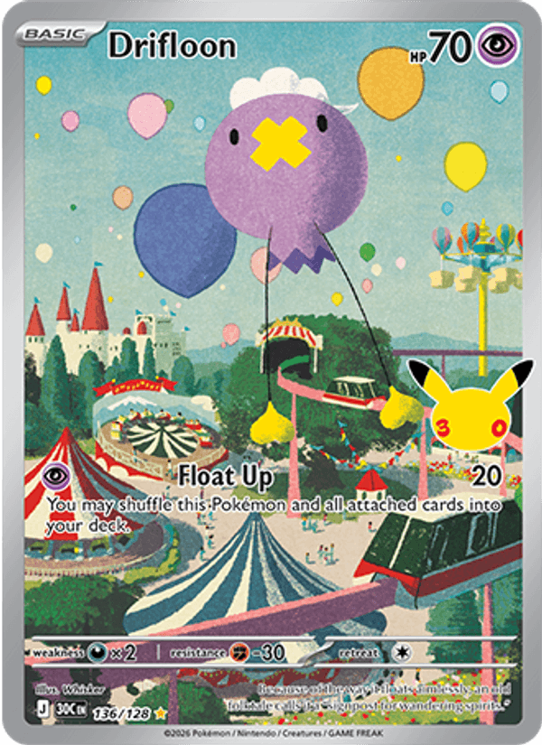 Drifloon 136/128 - 30th Celebration - Holofoil