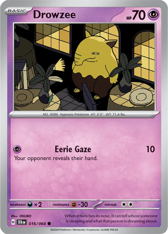 Drowzee 016/064 - Shrouded Fable - Reverse Holofoil