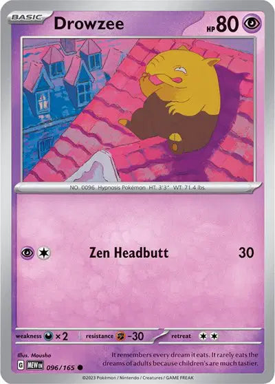 Drowzee 096/165 - Scarlet & Violet 151 - Reverse Holofoil