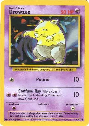 Drowzee 49/102 - Base Set (Unlimited) - Normal
