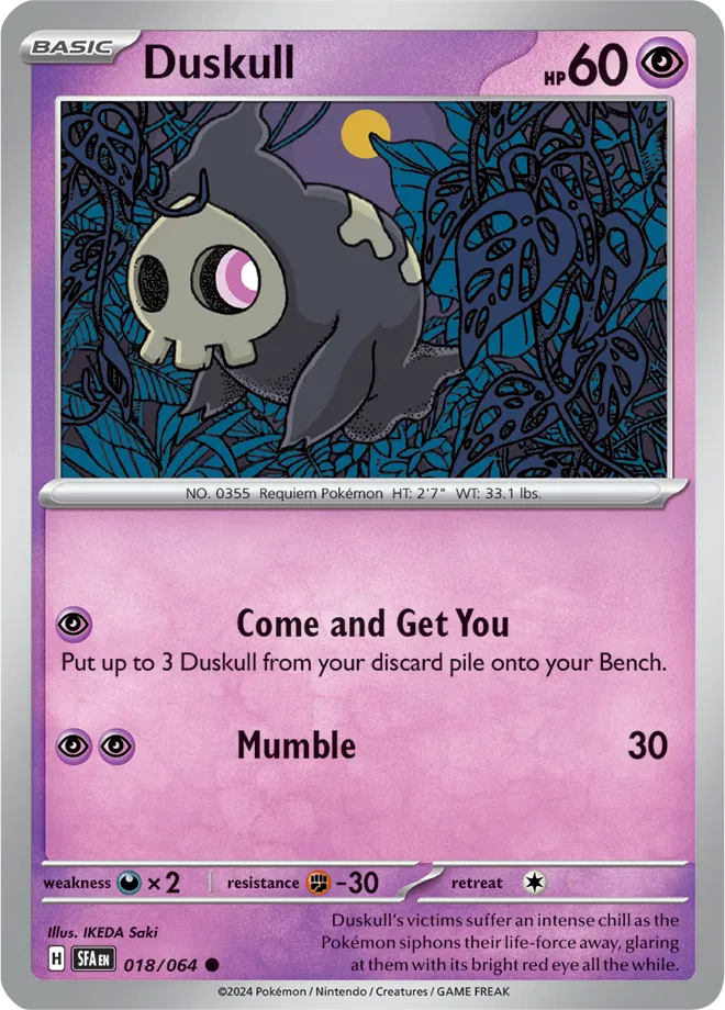 Duskull 018/064 - Shrouded Fable - Reverse Holofoil