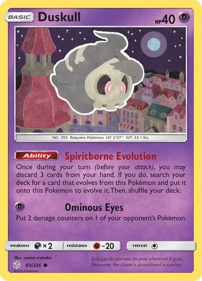 Duskull 83/236 - Cosmic Eclipse - Reverse Holofoil