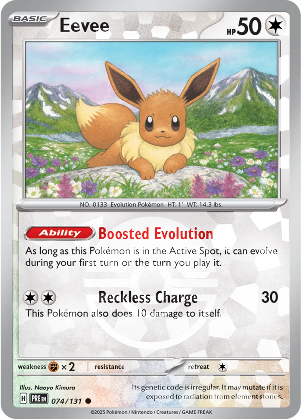 Eevee 074/131 - Prismatic Evolutions - Poke Ball Pattern