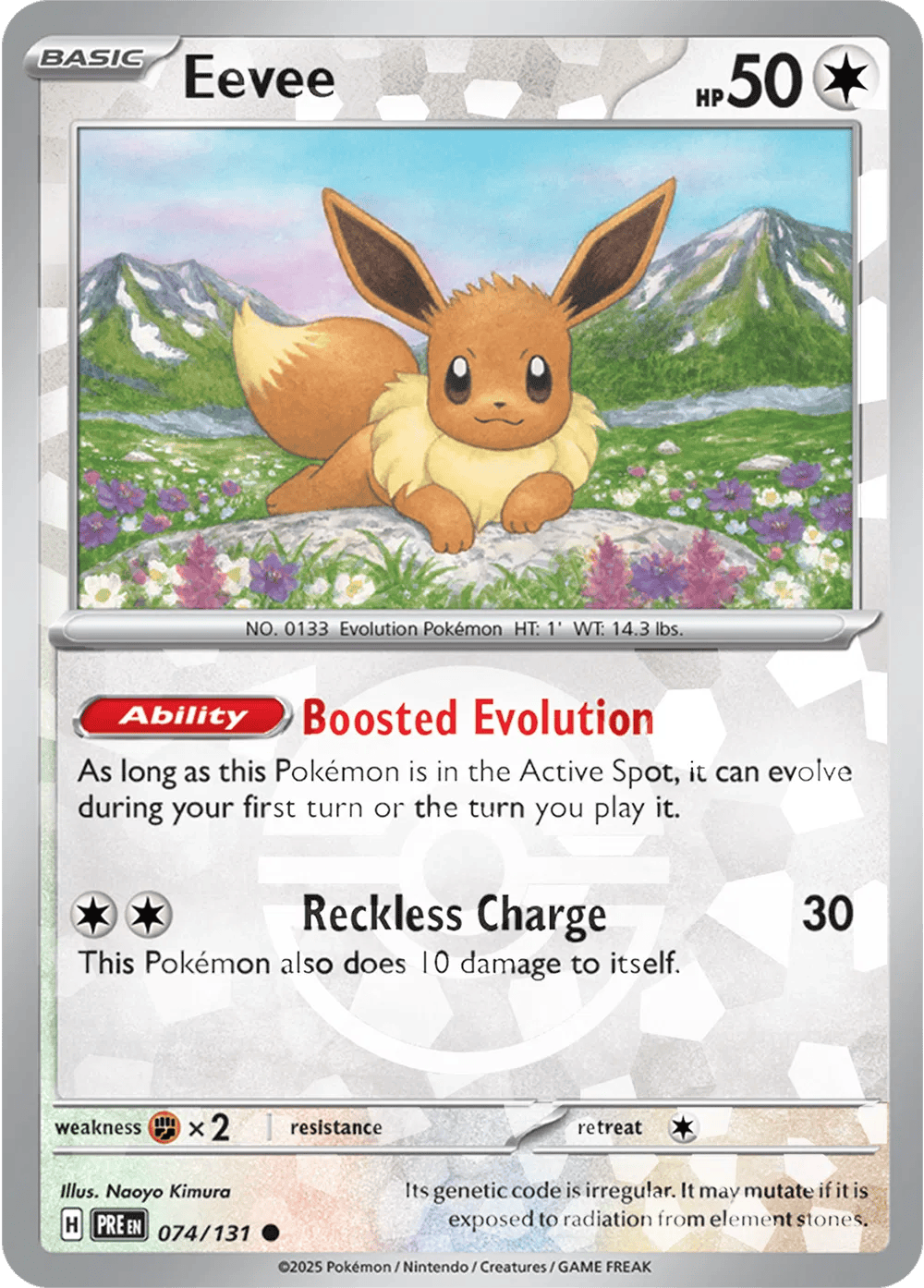 Eevee 074/131 - Prismatic Evolutions - Poke Ball Pattern