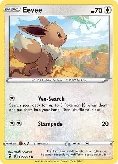 Eevee 125/203 - Evolving Skies - Reverse Holofoil