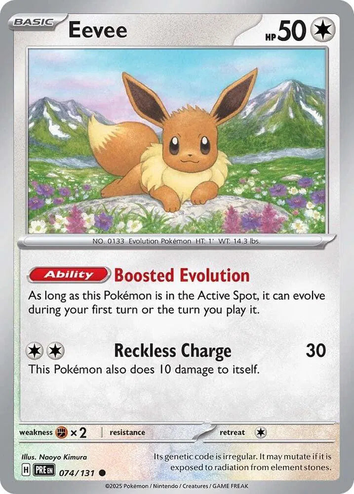 pokemon cards normal Expansion Pack Vol.1 Pokmon Only Complete Set 120 cards Retreat Cost Eevee 074/131 - Prismatic Evolutions