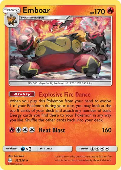 Emboar 33/236 - Cosmic Eclipse - Reverse Holofoil