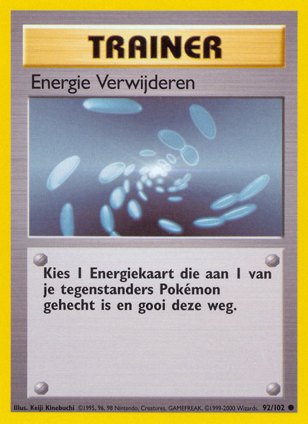 Energy Removal (NL) 92/102 - Base Set (Unlimited) - Normal