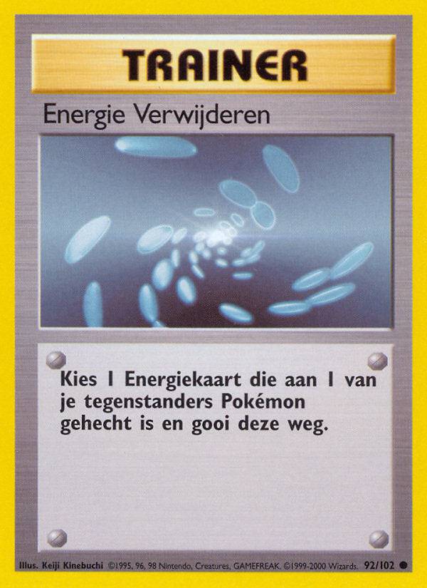 Energy Removal (NL) 92/102 - Base Set (Unlimited) - Normal