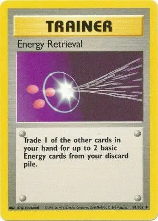 Energy Retrieval 81/102 - Base Set (Unlimited) - Normal