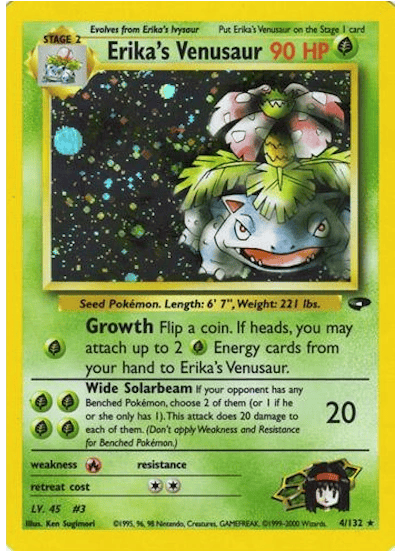 Erika's Venusaur 4/132 - Gym Challenge (Unlimited) - Holofoil