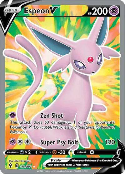 Espeon V 179/203 - Evolving Skies - Holofoil
