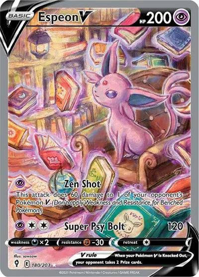 Espeon V 180/203 - Evolving Skies - Holofoil