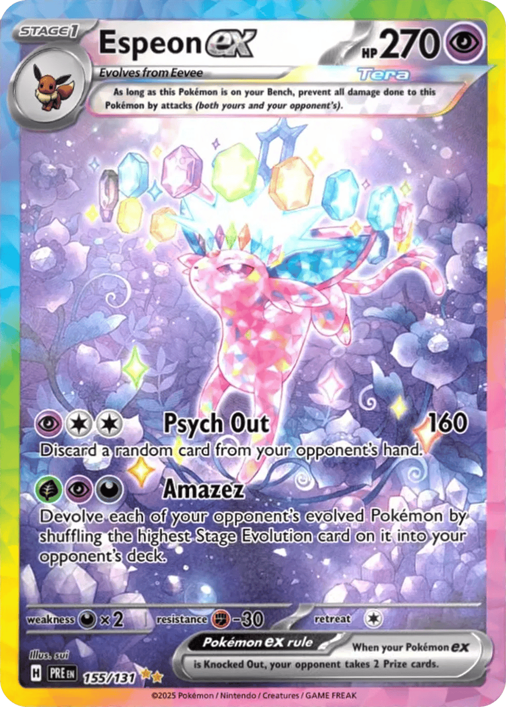 Espeon ex 155/131 - Prismatic Evolutions - Holofoil