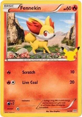 Fennekin 14/25 - McDonald's 25th Anniversary Promos - Holofoil