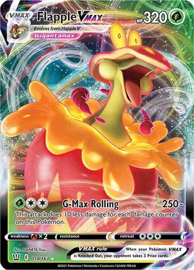 Flapple VMAX 019/163 - Battle Styles - Holofoil