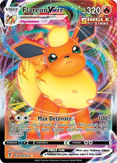 Flareon VMAX 018/203 - Evolving Skies - Holofoil