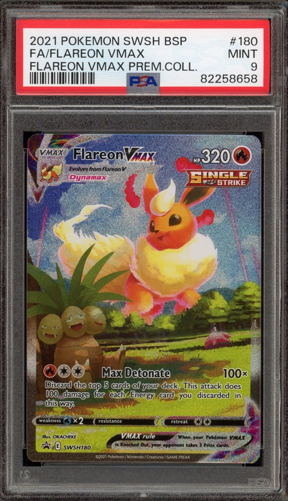 Flareon VMAX (PSA 9) SWSH180 - Sword & Shield Promo - Holofoil