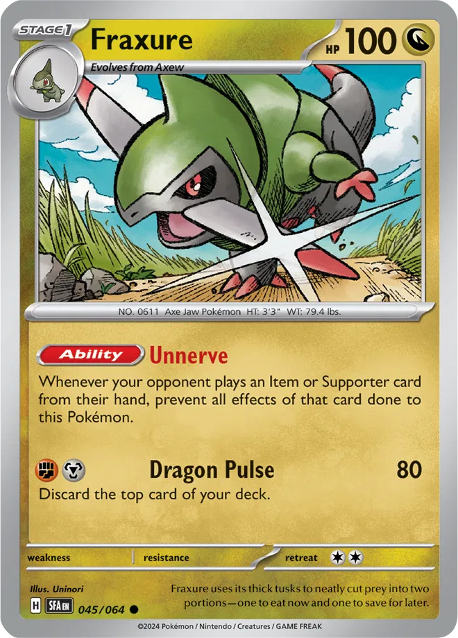 Fraxure 045/064 - Shrouded Fable - Reverse Holofoil