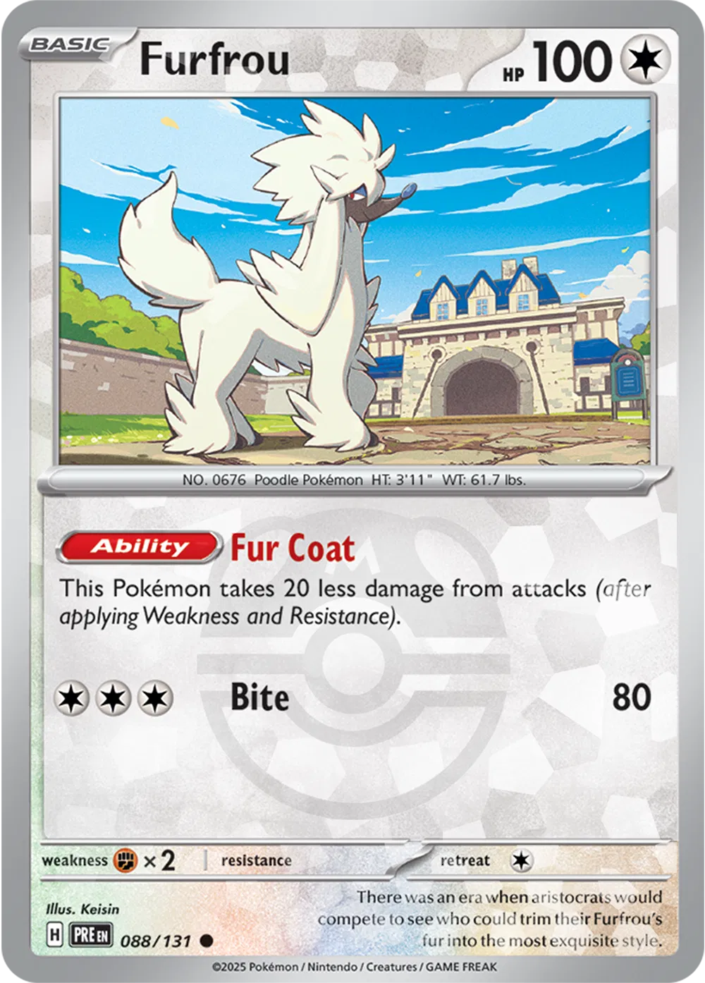 Furfrou 088/131 - Prismatic Evolutions - Master Ball Pattern