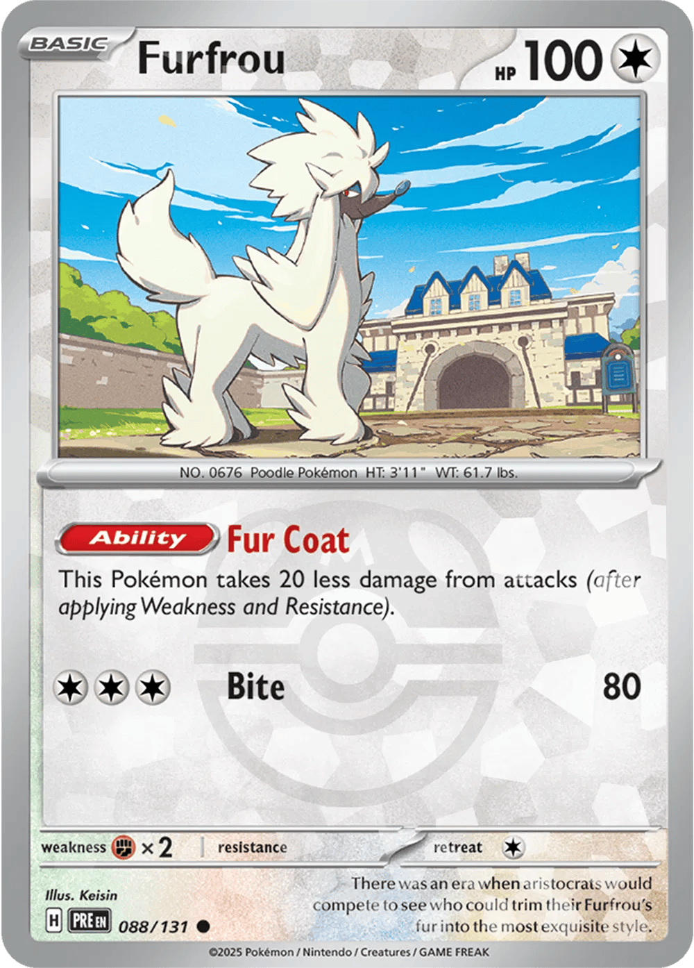 Furfrou 088/131 - Prismatic Evolutions - Master Ball Pattern