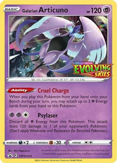 Galarian Articuno (Prerelease) SWSH123 - Sword & Shield Promo - Holofoil