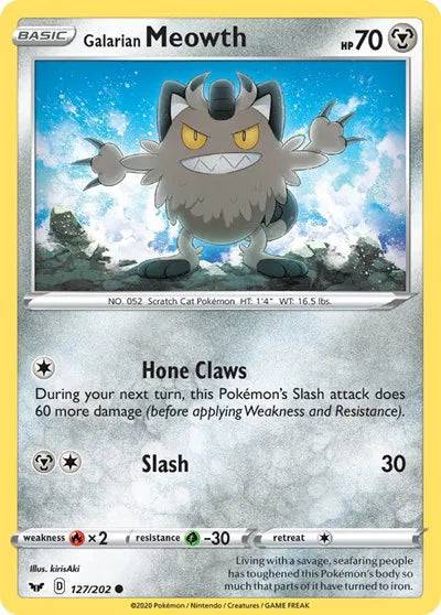 Galarian Meowth 127/202 - Sword & Shield - Normal
