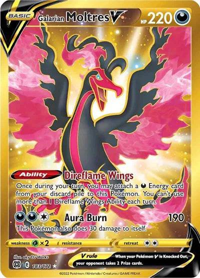 Galarian Moltres V 183/172 - Brilliant Stars - Holofoil