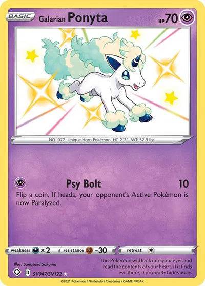 Galarian Ponyta SV047/SV122 - Shining Fates: Shiny Vault - Holofoil