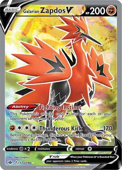 Galarian Zapdos V 173/198 - Chilling Reign - Holofoil