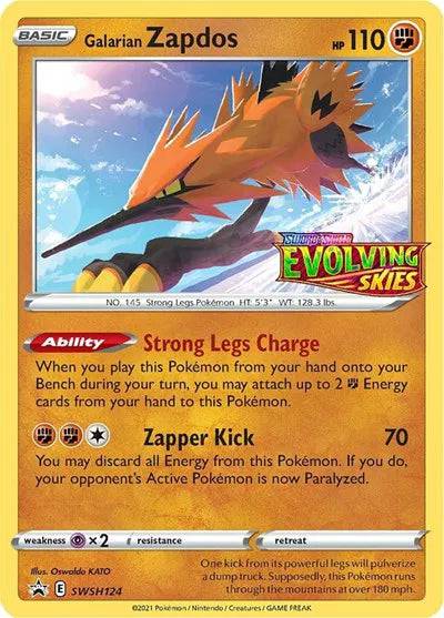 Galarian Zapdos (Prerelease) SWSH124 - Sword & Shield Promo - Holofoil