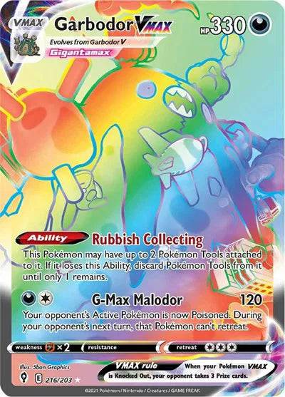 Garbodor VMAX 216/203 - Evolving Skies - Holofoil