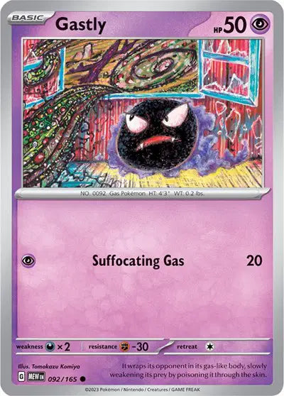 Gastly 092/165 - Scarlet & Violet 151 - Reverse Holofoil
