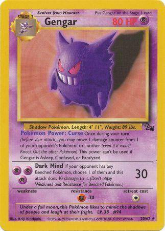 Gengar 20/62 - Fossil (Unlimited) - Normal