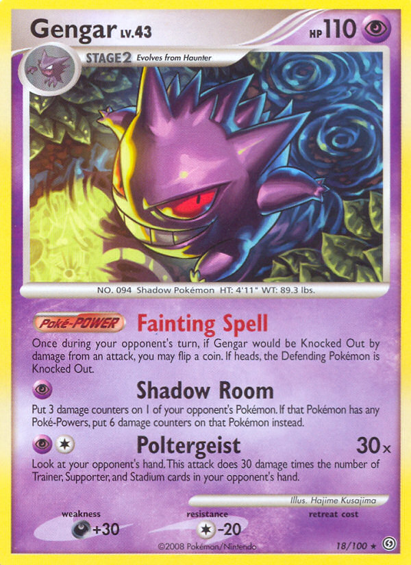 Gengar Lv.43 18/100 - Stormfront - Reverse Holofoil