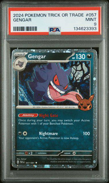 Gengar (PSA 9) 057/091 - Trick or Trade 2024 - Holofoil