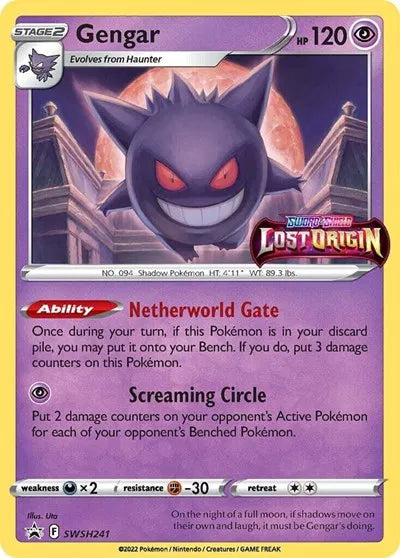 Gengar (Prerelease) SWSH241 - Sword & Shield Promo - Holofoil
