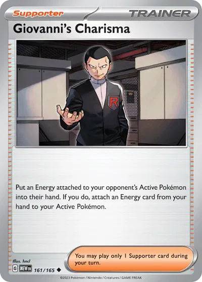 Giovanni's Charisma 161/165 - Scarlet & Violet 151 - Reverse Holofoil