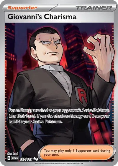 Giovanni's Charisma 197/165 - Scarlet & Violet 151 - Holofoil