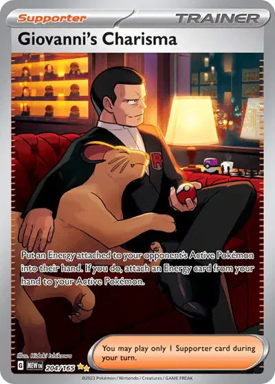 Giovanni's Charisma 204/165 - Scarlet & Violet 151 - Holofoil