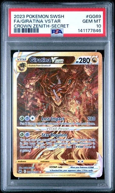 Giratina VSTAR (PSA 10) GG69/GG70 - Crown Zenith: Galarian Gallery - Holofoil