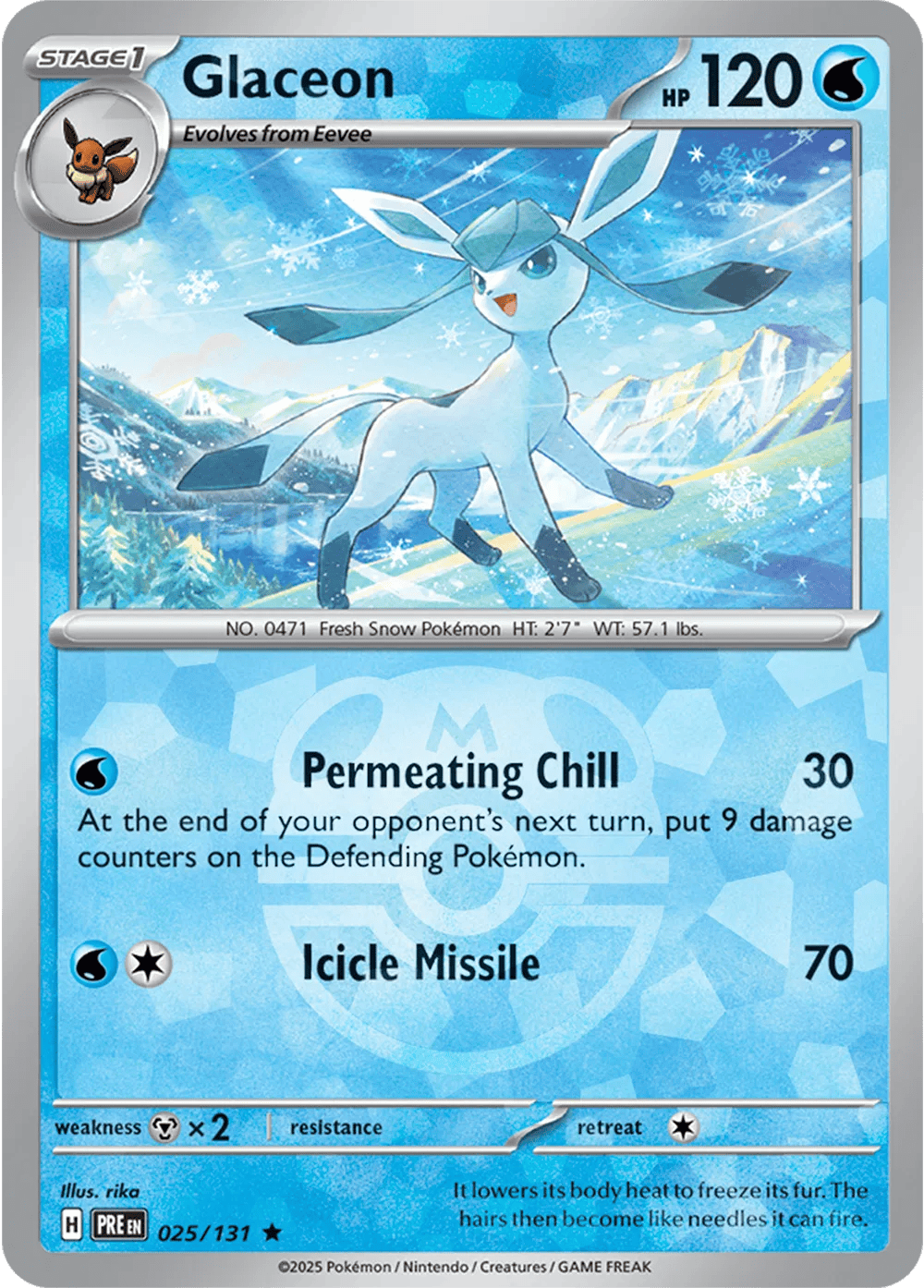 Glaceon 025/131 - Prismatic Evolutions - Master Ball Pattern